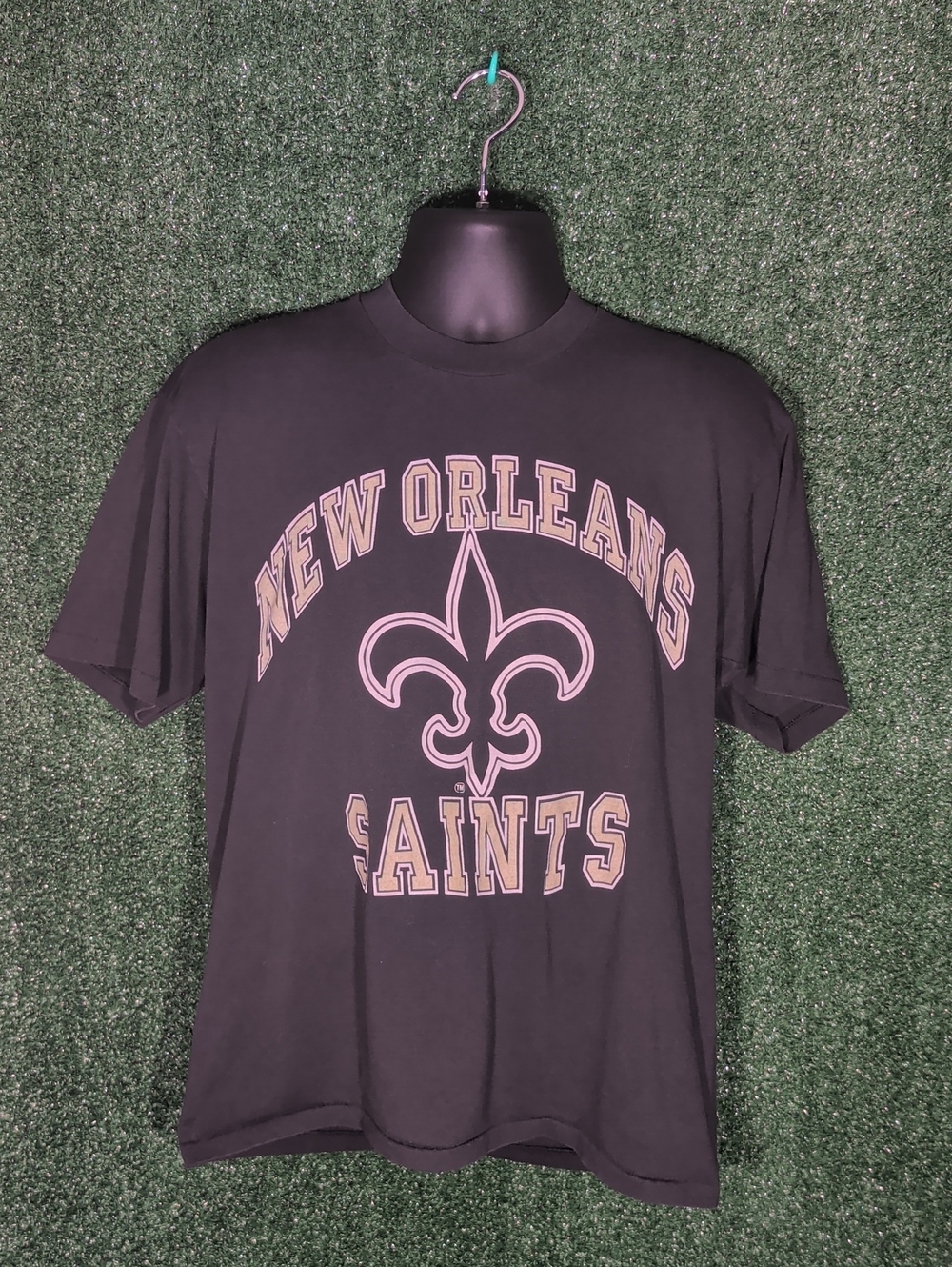 Vintage Stedman NFL New Orleans Saints Football Single Stitch T-Shirt Size XL